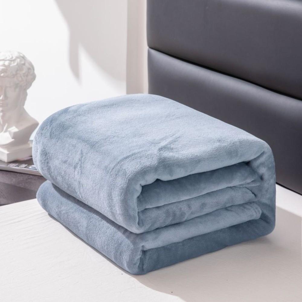 Solid Color Flannel Throw Blanket Soft Nap Shawl Blanket New Plush Blanket For All Seasons