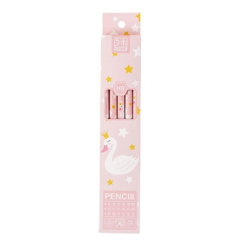 10pcs/set Cartoon Cute Animal Pencils HB Pencil Set Children's Drawing Pencils with Eraser