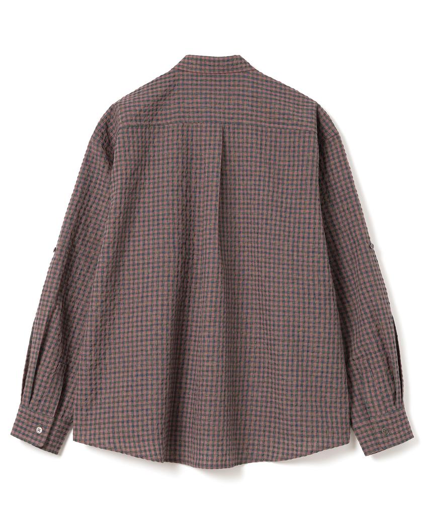 MILLO ARCHIVE Box Check Roll-Up Shirt [Smoke Pink]