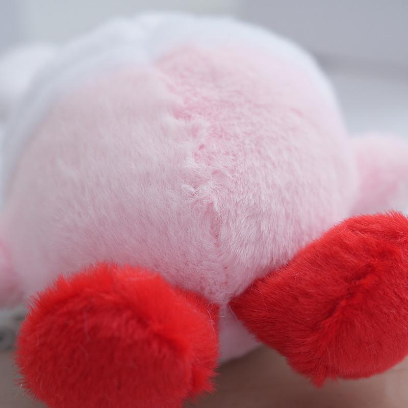 Lovely Cartoon Plush Doll Keychain For Backpacks In Black And Pink Eye Styles With Soft Texture