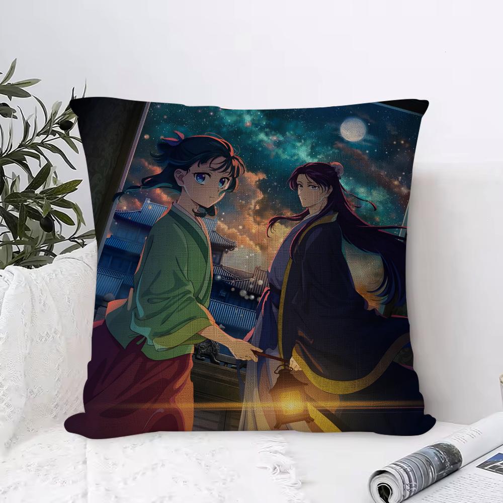 The AApothecary DDiaries Cushion Cover Eco Linen Pillow Case DoubleSided Print BreathableDurable Hidden Zipper Home Decor