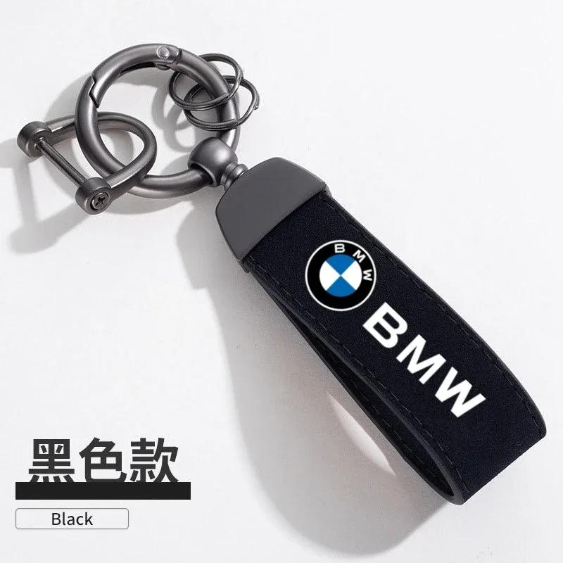 

New 2025 Man Women Leather Rope Keyring Key Chain Ring Car Logo Keychain For BMW E39 E46 E36 E53 E90 E60 E61 E93 E87 X1 X3 чёрный