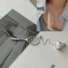 925 Silver Black Agate Necklace for Women Girl Snake Bone Chain Water Drop Jewelry Gift