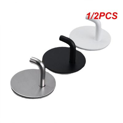 1/2PCS Wall Hooks Cloth Stainless Steel Easy Installation Home Accessories Plastic Sturdy And Durable