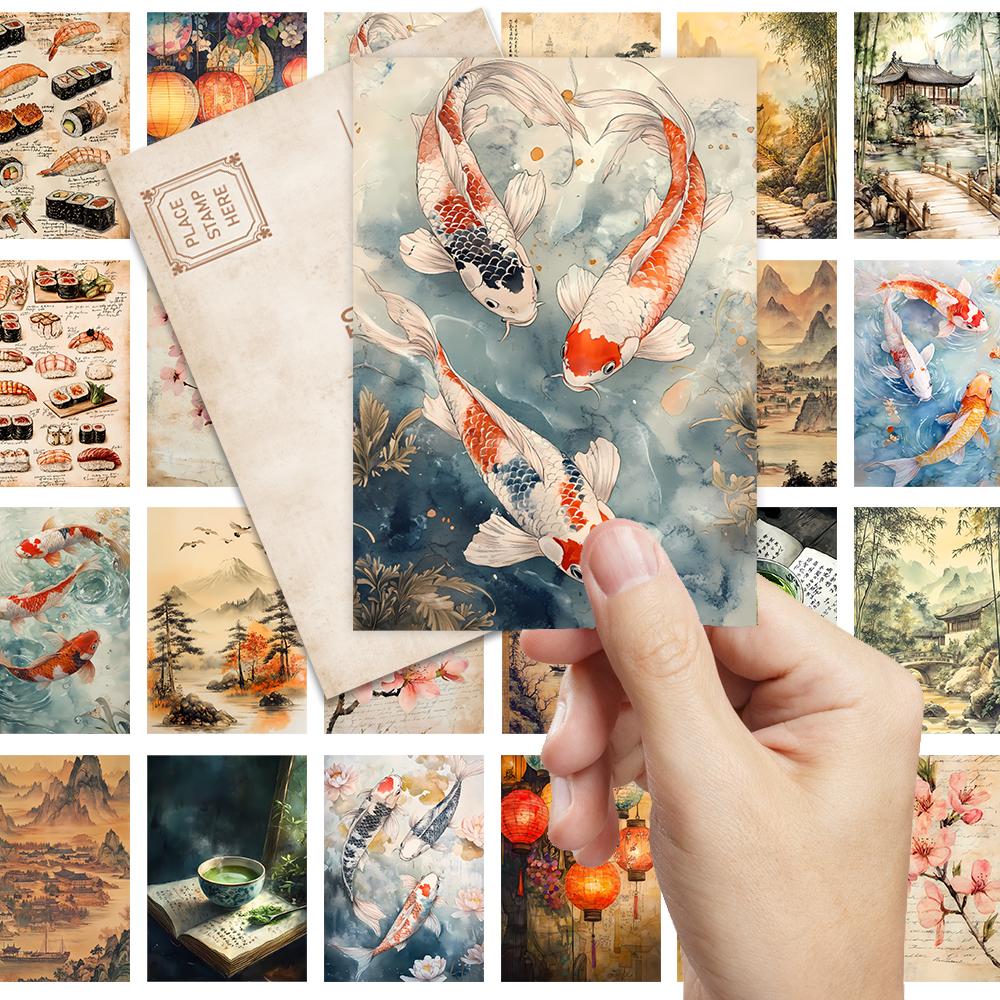 32cps, Japanese-style Postcard Set, Architecture, Birthday/anniversary Gifts, Collectibles, Suitable for Gifting, Mailable.