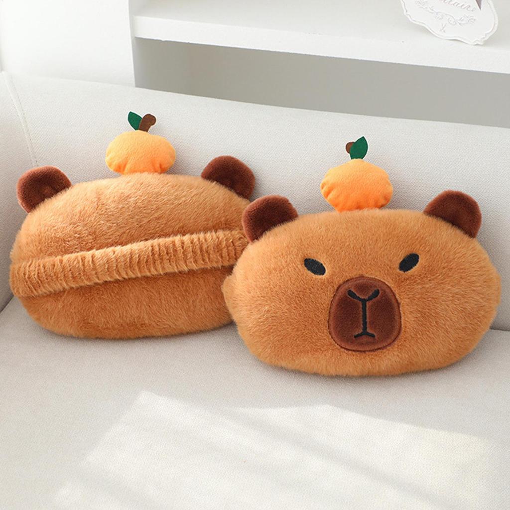 Süßes Capybara Auto Kissen Auto Kopfstütze und Sicherheitsgurt Schulterpolster Capybara Plüschtier Auto Kissen Und Schultergurt für Autos LKW
