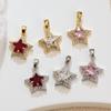 18k Gold-Filled Micro-Paved Zircon Star Pendant DIY Necklace & Earring Materials