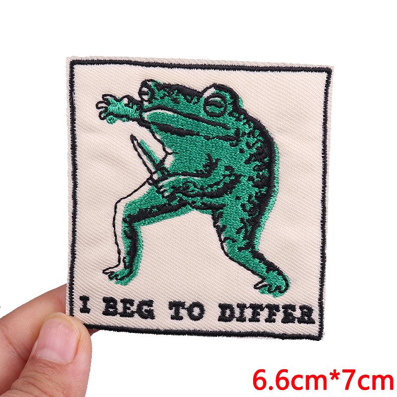 NEW Cartoon Animal Embroidered Patches Goose Frog Cat Patch Iron On Patches For Clothing Hats Jackets Backpack Embroidery Badges