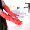 Waterproof Washing Dishes Gloves Red Gauntlet Durable Cleaning Gloves  for Cleaning Work