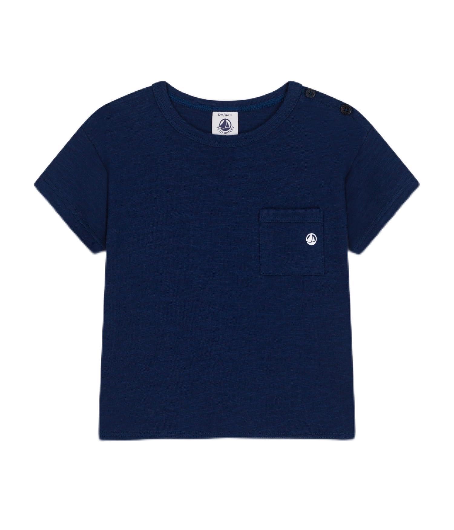 

Petit Bateau Cotton Print Short Sleeve A0A0S 18 81cm T-Shirt Navy, Months,