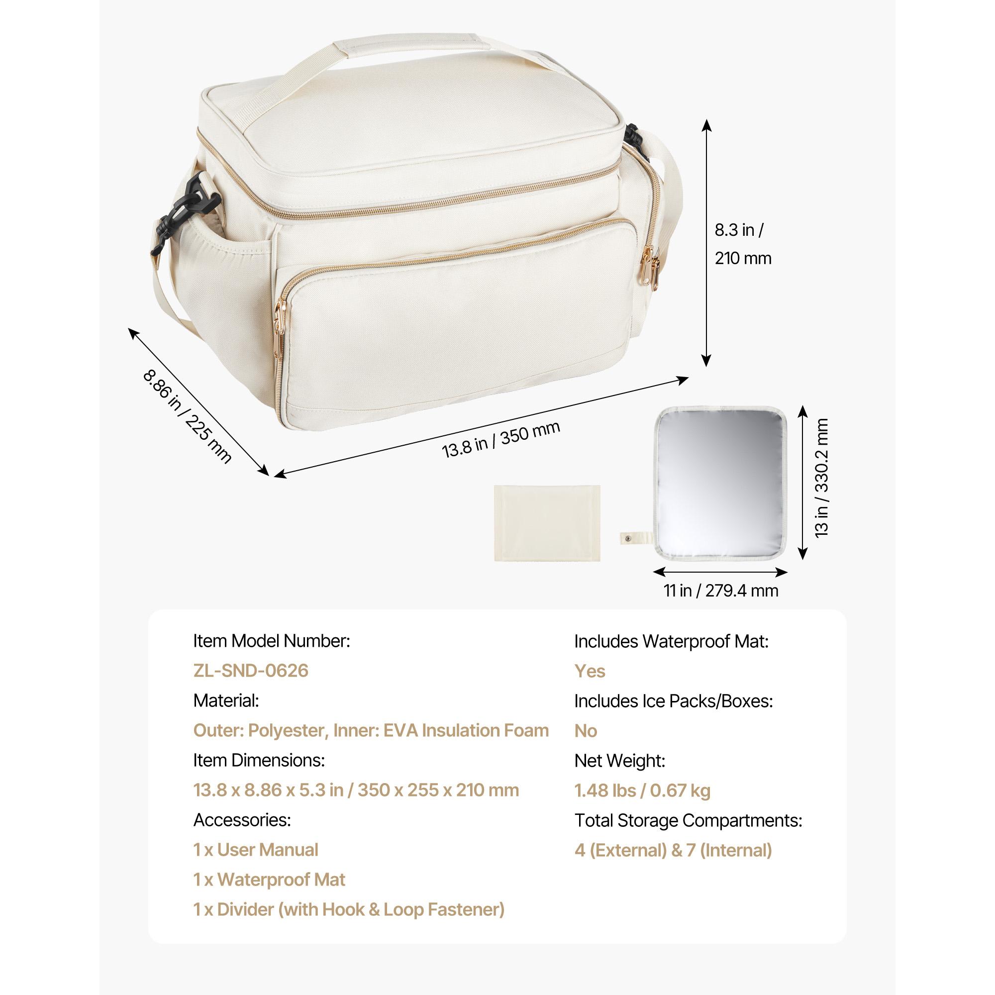 

SucceBuy Breast Pump Bag with Waterproof Mat Fits for S1/S2 Pumping Accessories & Breastmilk Storage for Work Family Use Beige бежевый