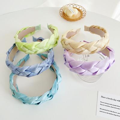 Bright Silk Hair Accessories Sweet Elegant Hair Band Hair Pin Braid Headband Female Headdress