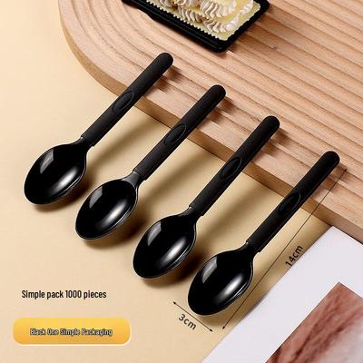 Disposable Black Plastic Spoons