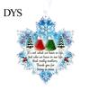 Festive Garden Decorations Snowflake-Shaped Sea Glass Ornament, Acrylic Christmas Friendship Keepsake, Coastal Inspired Party Supplies Tree