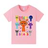 A1014 Kids Boys Girls Sprunki Casual Short Sleeves T-shirt