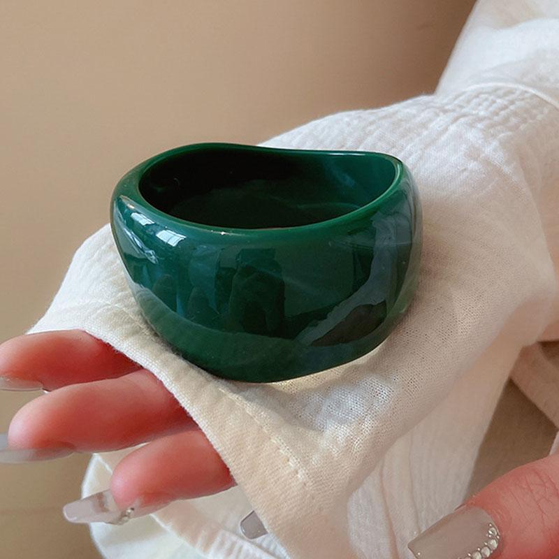 8 Colors Bohemian Irregular Thick Resin Acrylic Bangles for Women Geometric Cuff Wide Bangle Bracelets Men Jewelry Summer