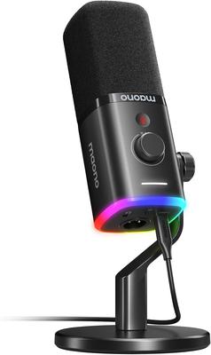 Maono Gaming PC Microphone for Podcasts and Dynamic Microphone with Mute for YouTube Voice Live and Game PD100X Blank XLR/USB Microphone,
