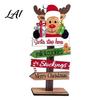 Holiday Mantle Decorations Christmas Table Decoration Rustic Wooden Tabletop Sign Vintage Farmhouse Decorative Home Accents Desktop Plaque for Party