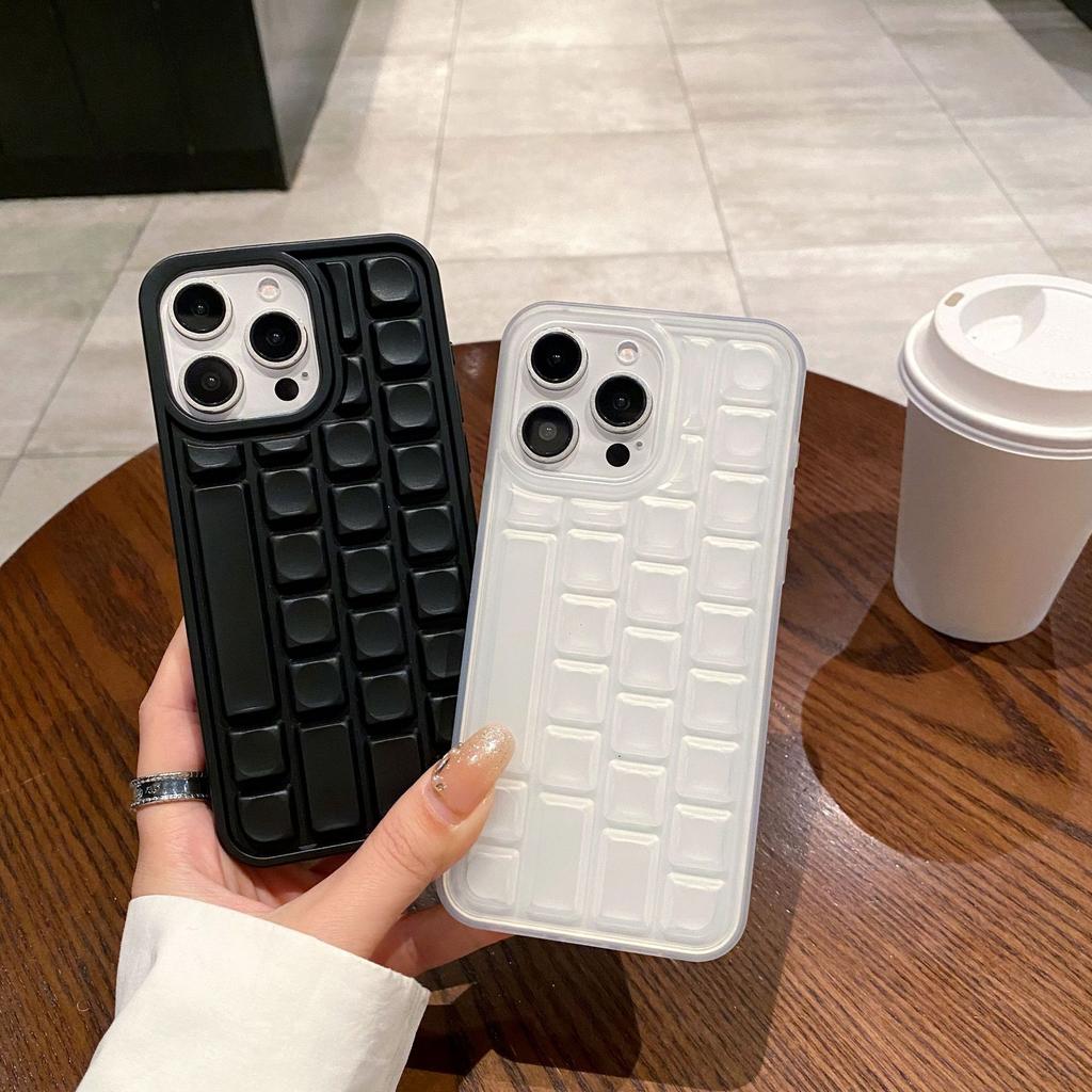 Creative Keyboard Warrior Suitable for 16pro Apple 11 Mobile Phone Case IPhone 15 Three Dimensional Black Transparent Tpu Protection Case
