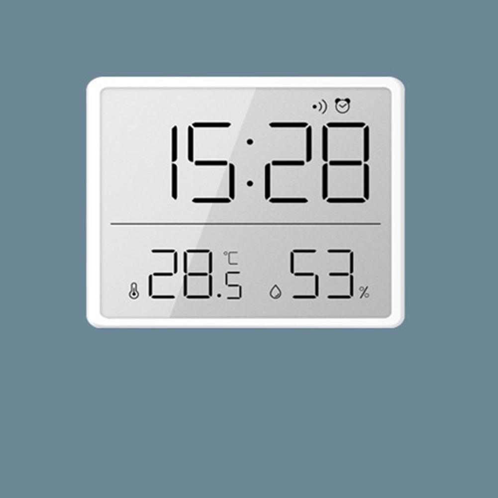 Multifunctional Alarm Clock with Temperature and Humidity Display Voice Control Backlight Snooze Function Easy Operation