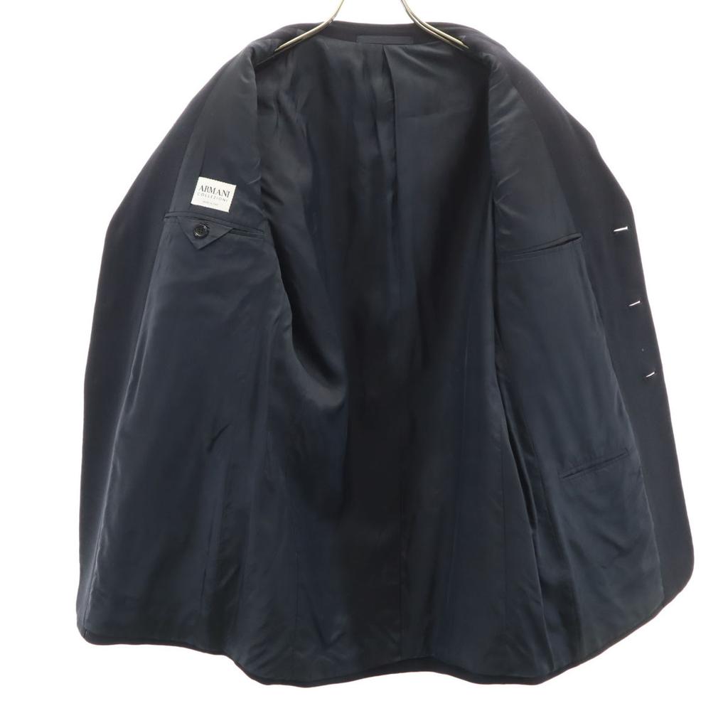 ARMANI COLLEZIONI made in Italy tailored jacket 48 Navy system Women Used