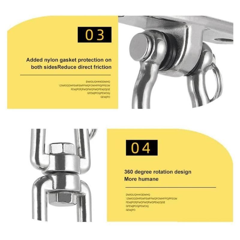 304 Stainless Steel 360 ° Rotating Roof Suction Cup Swing Buckle Outdoor Swing Chair Hammock Hook Fixing Plate