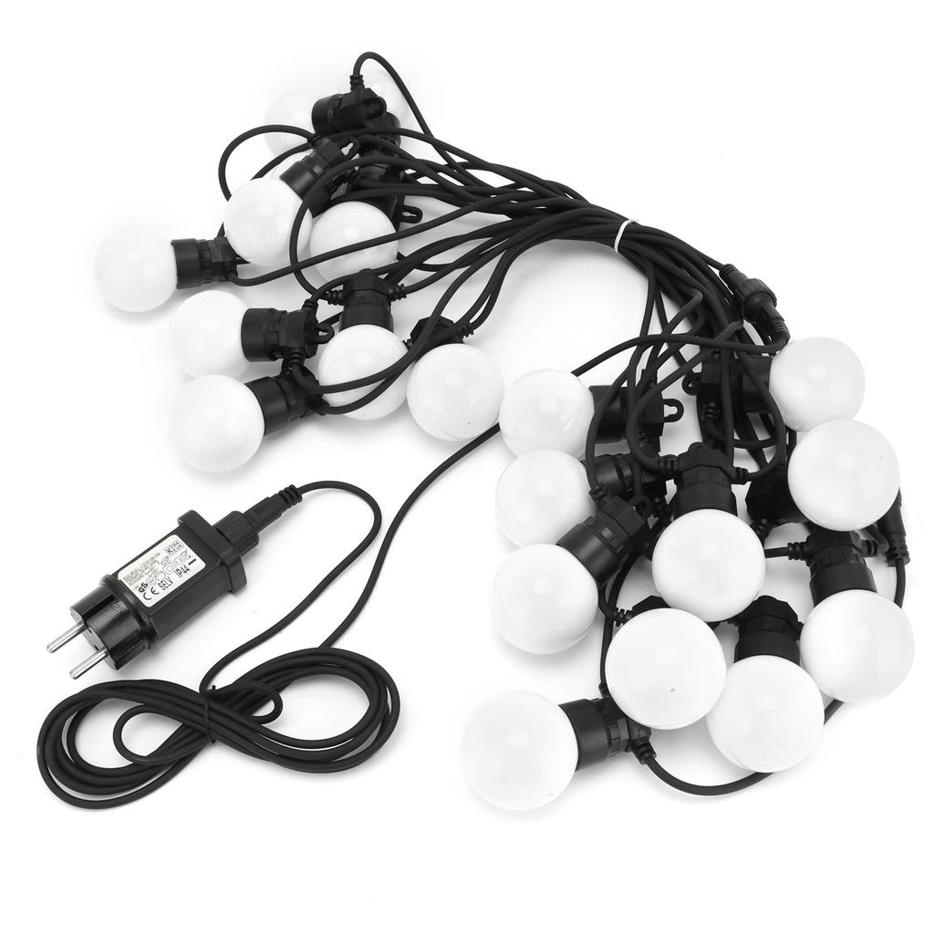 Wasserdichte G50 Glühbirnenlichterkette 10M 20LED für festliche Außendekoration Warmweiß