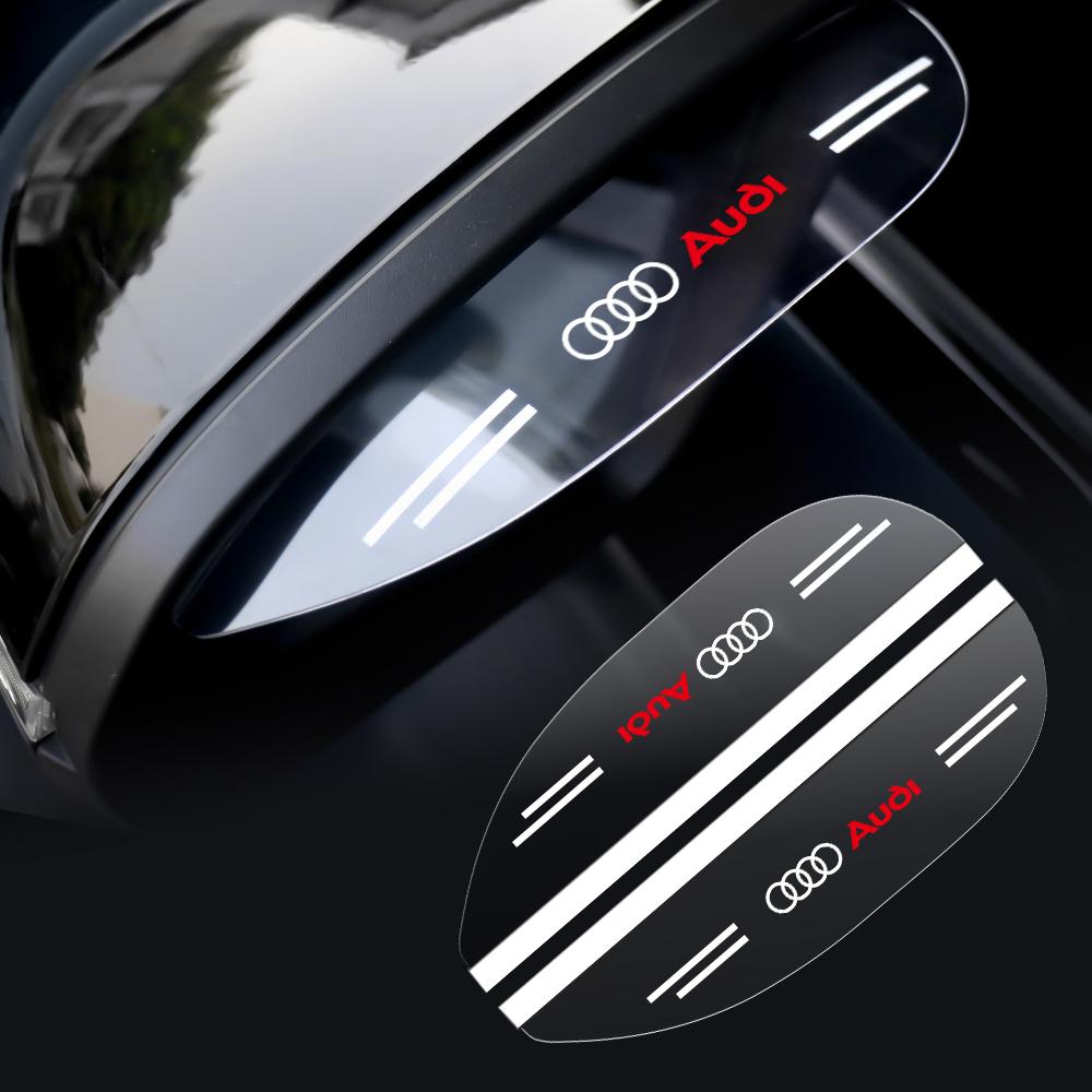 2PCS For v1 Sline TT RS Quattro A3 A4 A5 A6 Q5 Q6 S3 S Car Rearview Mirror Rainshield Protector Cover Sticker Auto Accessories