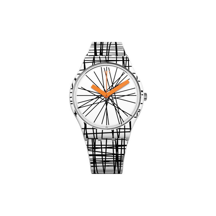 

Swatch Originals Series Quartz Movement 30 Meters Water Resistant Watch 34 Mm White Dial Silicone Strap Unisex watches GW183 White