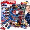 Large Parking Multi-story Garage Cars Helicopter Car Track Elevator
