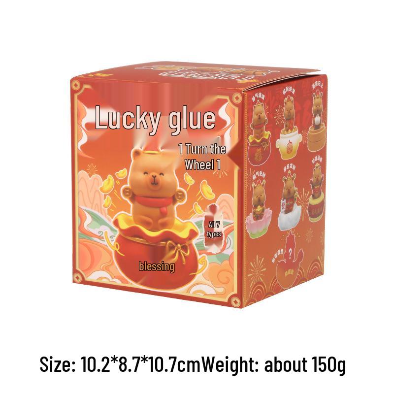 

Счастливая свинка Светящийся мультяшный забавный смоляной сюрприз-бокс Орнамент для рабочих столов