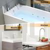 2pcs Clear Splash Guards - Heavy-Duty Transparent Bath Tub and Sink Splash Guards with Curved Design, Anti-Splash Barrier for Shower, Bathroom Sink