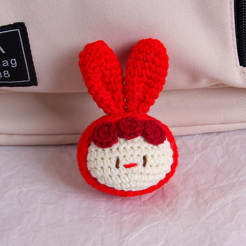 Charming Crochet Fruit Keychain: Persimmon & Strawberry Wool Pendants