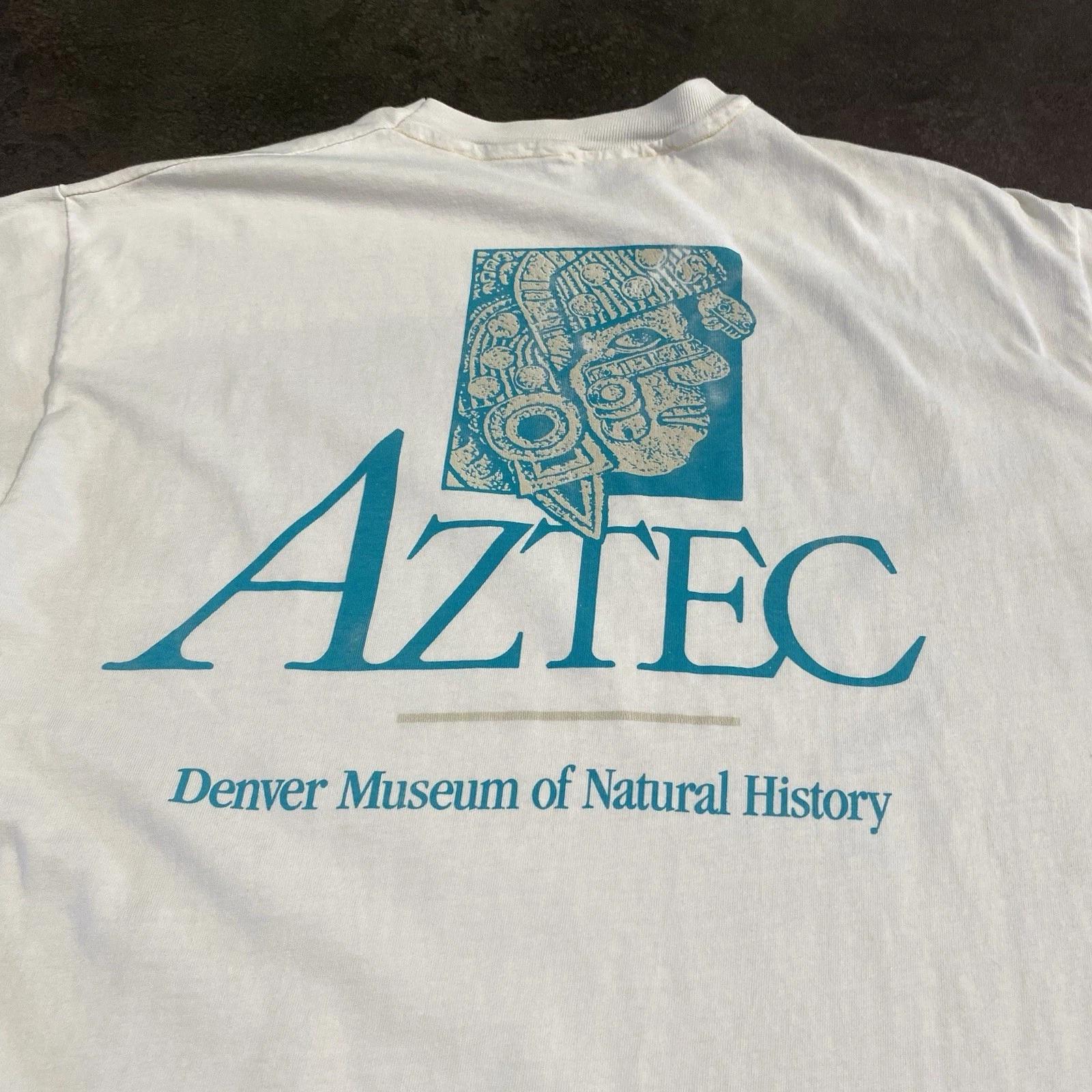 Vintage 90s Aztec Denver Museum Natural History T Shirt L Art History Mexican M