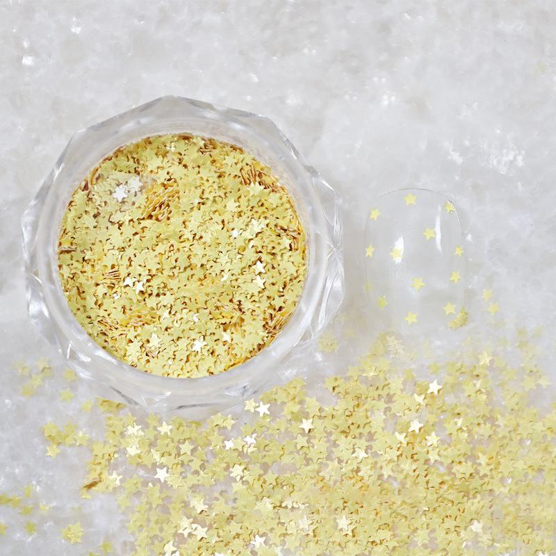1Jar 1Mm Mini Sparkling Star Nail Glitter Sparkling Nail Decoration Nail Salon Design Cute Accessories Diy Nail Art Design