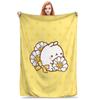 M-Molangs with Piupiu Flannel Throw Blankets  Blankets for Bed Car Warm Bedspread,