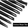 8 PCS Precision Plastic Tweezers, 4.7 Inch Length Precision Anti-Static Tweezers with Curved and Straight Tips for Electronics Assembly,