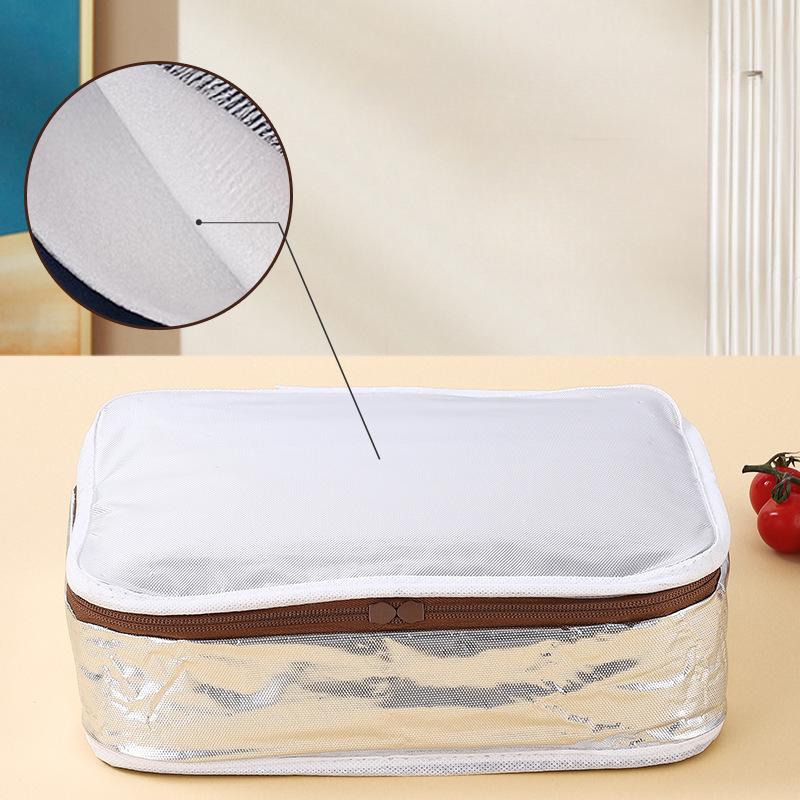 Portable Insulated Lunch Box Storage Bag Waterproof Bento Bags Large Capacity Dustproof Food Thermal Bag For Students