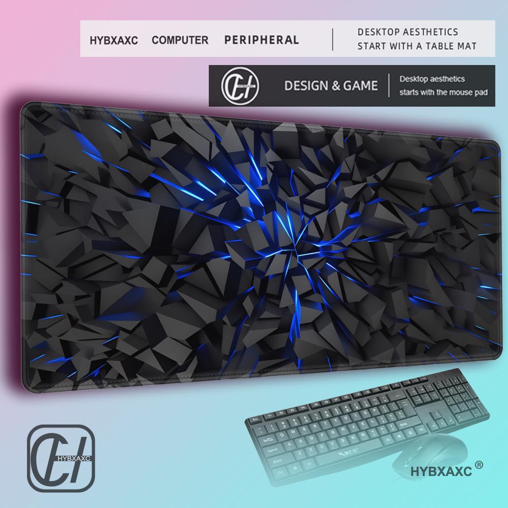 HYBXAXC Cool Black Purple Geometric Design ExtraLarge Mouse Pad Gaming Accessories NonSlip Rubber Base Desk Mat for Gamers