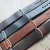 MERJUST 20mm 22mm 24mm Black Brown Blue Army Watch Strap Handmade Crazy Horse Leather Watch Band Zulu Seiko Wristband