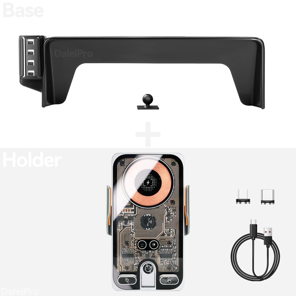 For Honda Civic 2022-2024 2025 2026 Car Phone Holder Screen Fixed Clip Wireless Charger Custom-fit Phone Screen Base Accessories