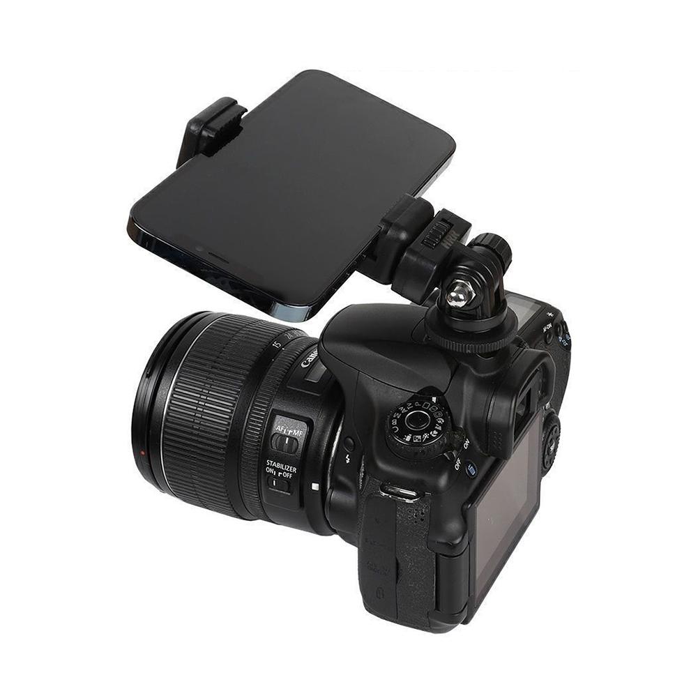 Camera Hot Shoe Phone Tripod Mount Adapter Mobile Phone Clip Holder Monitor Flexible Tripod Adapter for Canon Nikon Sony DSLR