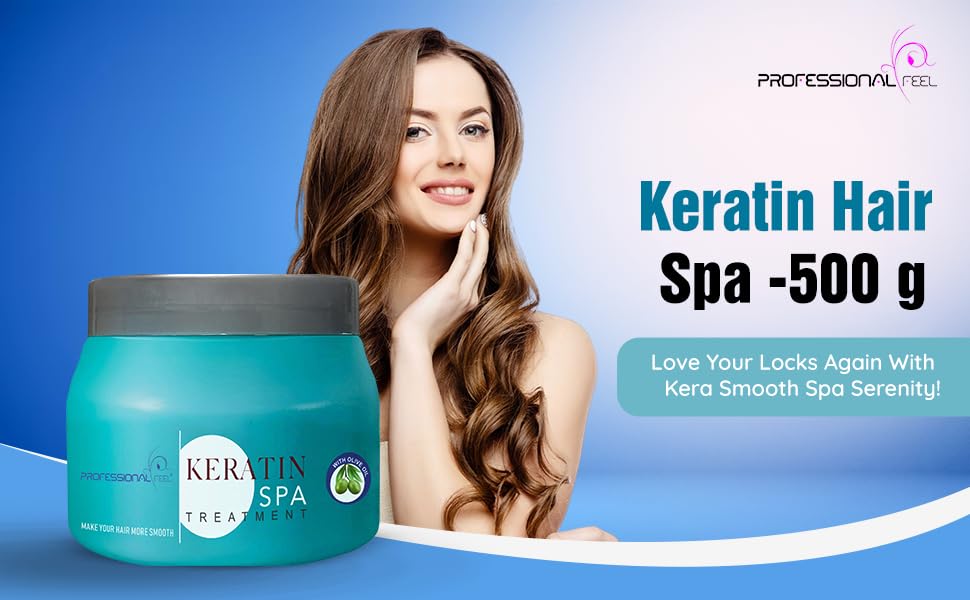 Professional Feel Keratin Hair Spa Treatment, Total Repair Real Hair Spa For More Hair Smooth & Silky (500 Gm)