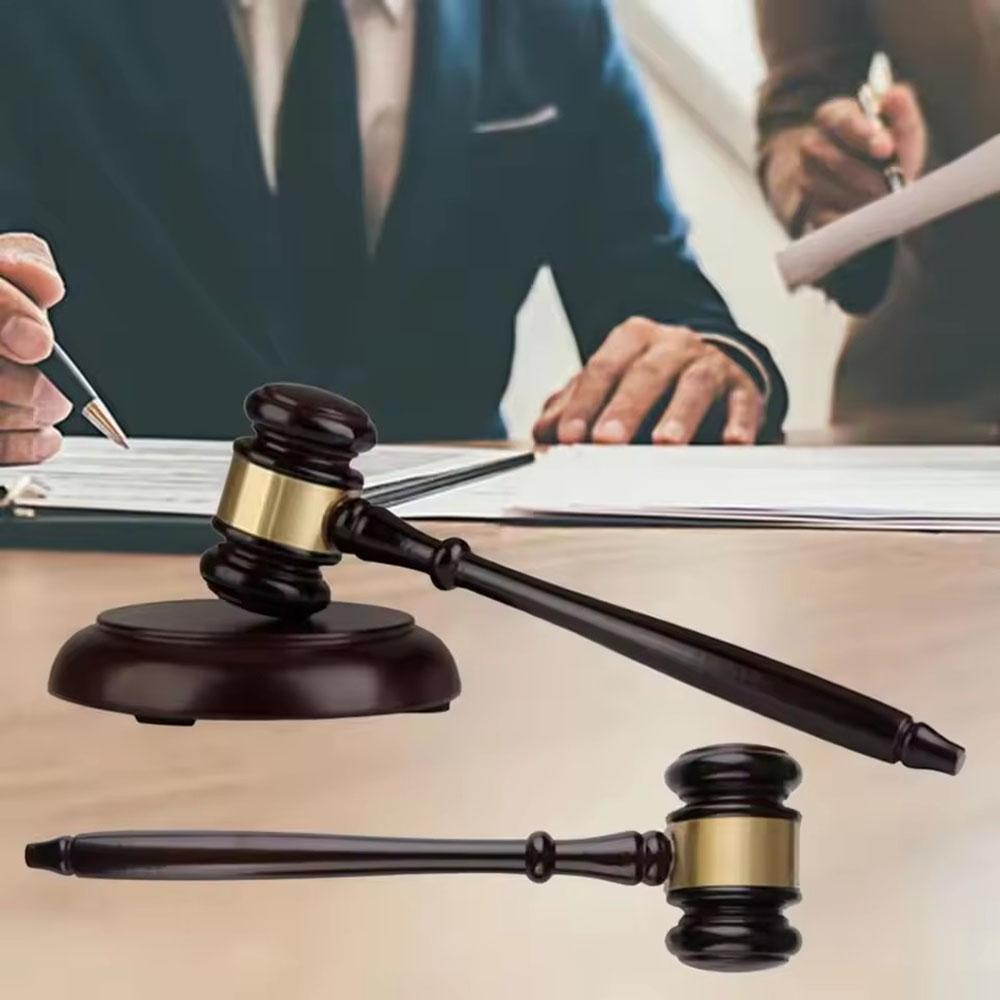 Delicate Wood Gavel Handmade Wooden Auction Hammer Wood Gavel And Sound Block For Lawyer Judge Auctioneer Auction Sale Decor