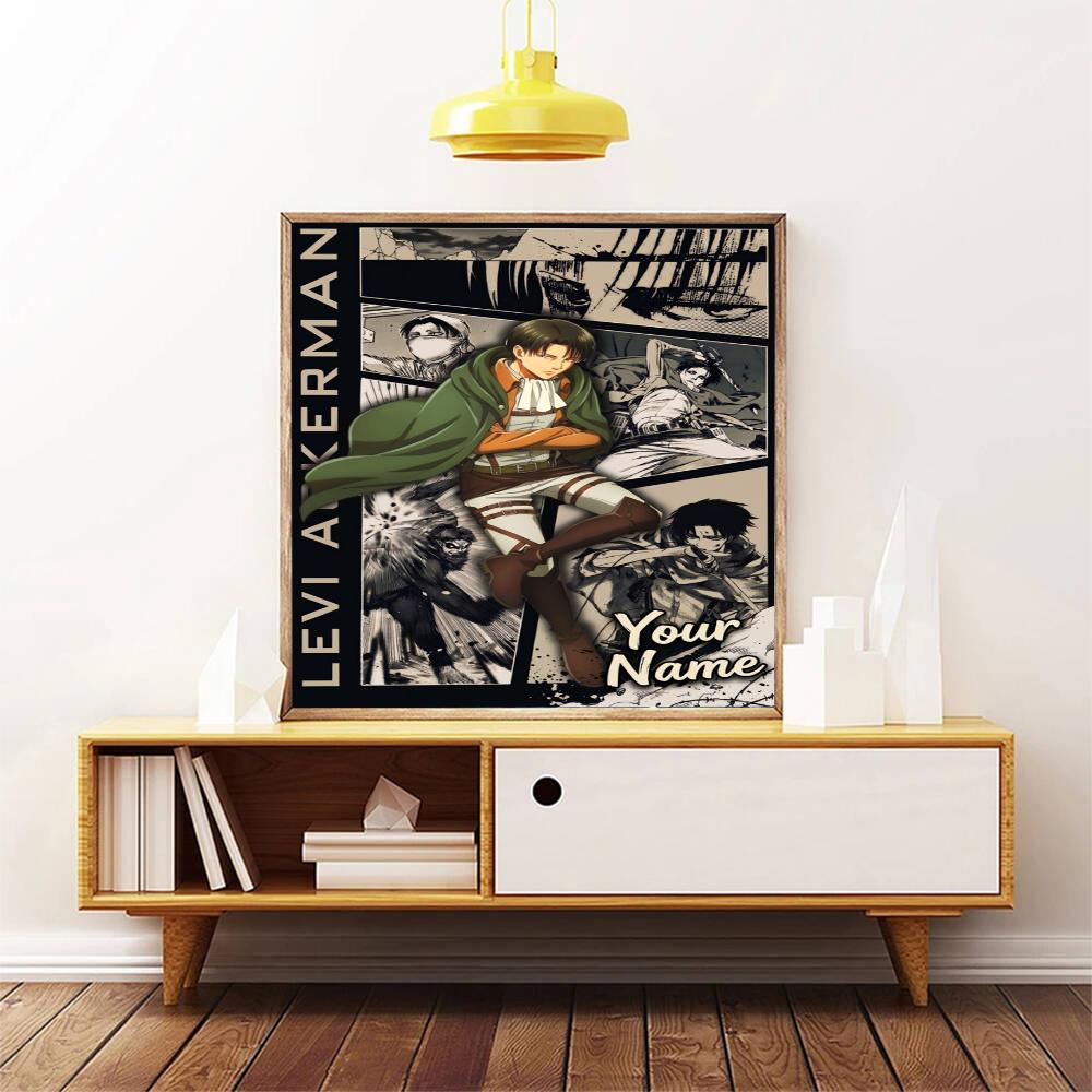 Attack Titan Personalized Text Diamond Painting Round Diamond Mosaic Rhinestones Diamond Embroidery Craft Kit Wall Decor Without Frame