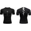 Men's Compression Shirt Printed Fitness Sport Running Tight Gym TShirts Athletic Workout Bodybuilding Quick Dry Tops Tee Summer