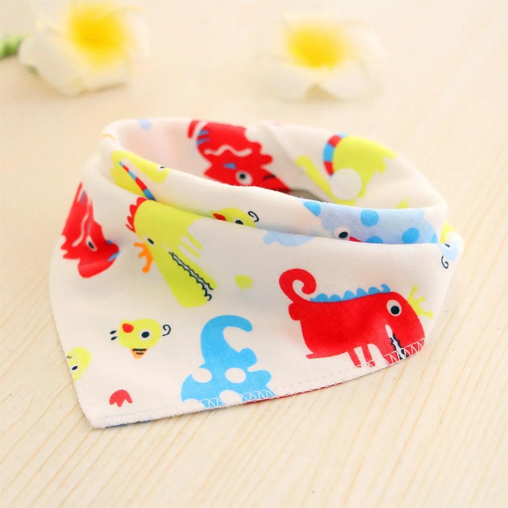 Śliniaki bawełniane dla niemowląt, śliniak trójkątny dla dziewczynek i chłopców z kreskówkowym wzorem, szalik do karmienia, kołnierz śliniak, pieluszka do odbijania, bandana, ręcznik do śliny