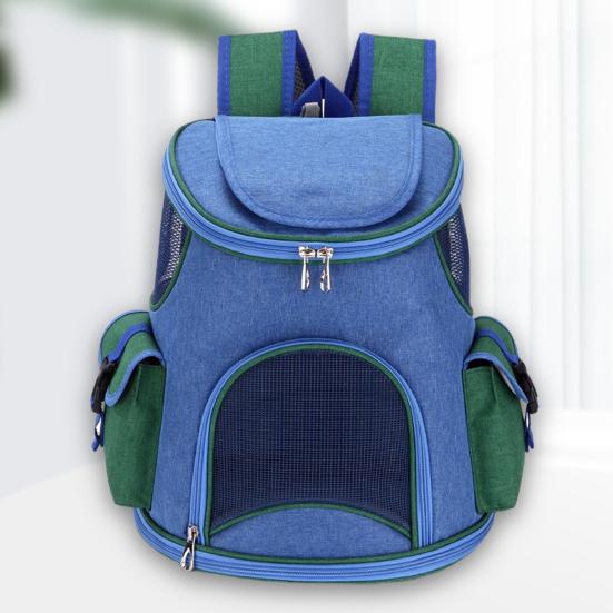 Pet Bag Top Roller Blinds Double Zipper Side Pocket Pet Carrier Backpack Outdoor