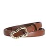 Women'S Simple Thin Belt Casual High Sense Irregular Button Head Slim Pants Belt Women