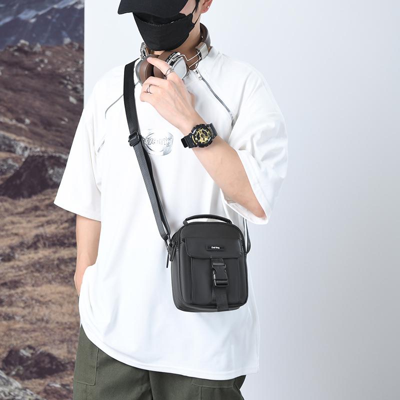Borsa a tracolla impermeabile da uomo, borsa a tracolla verticale leggera, piccola borsa